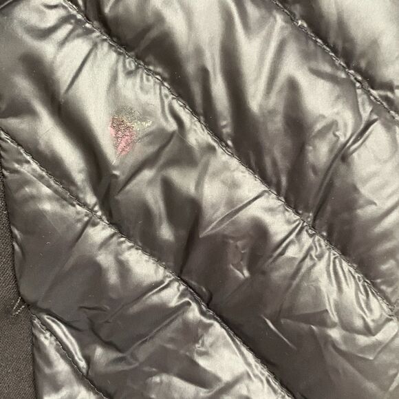 Tahari Puffer Black Womens Coat Zip Pockets Belt Jacket Size M - Picture 12 of 12